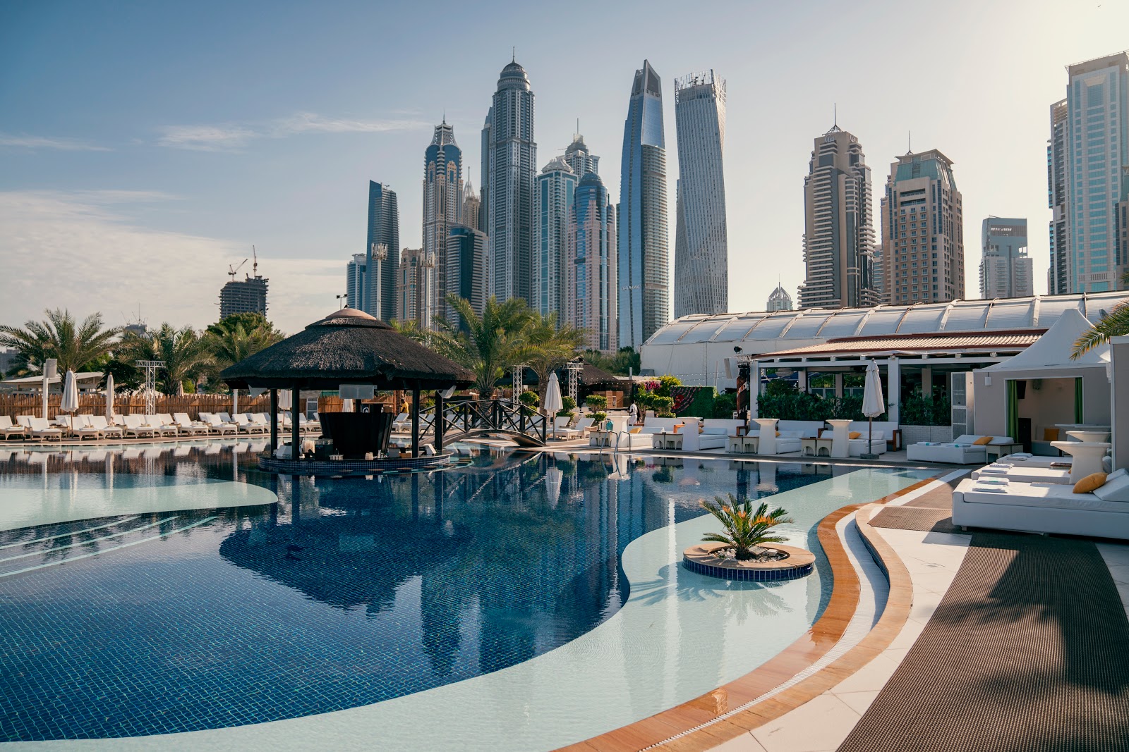 Nikki Beach Dubai pool area — ranked among Dubai's best beach clubs 2026