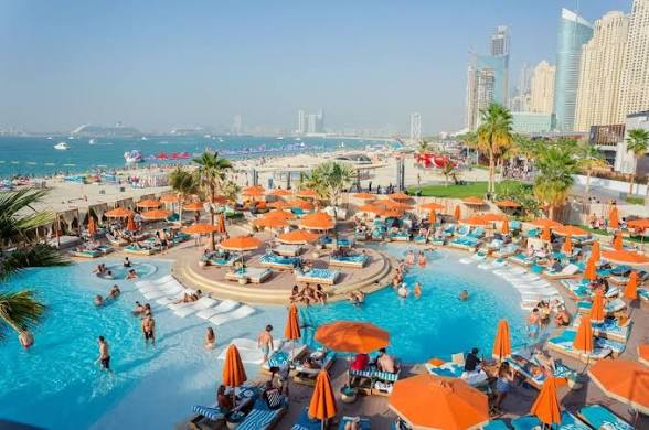 Barasti Beach Bar Dubai JBR beachfront with sea and sand