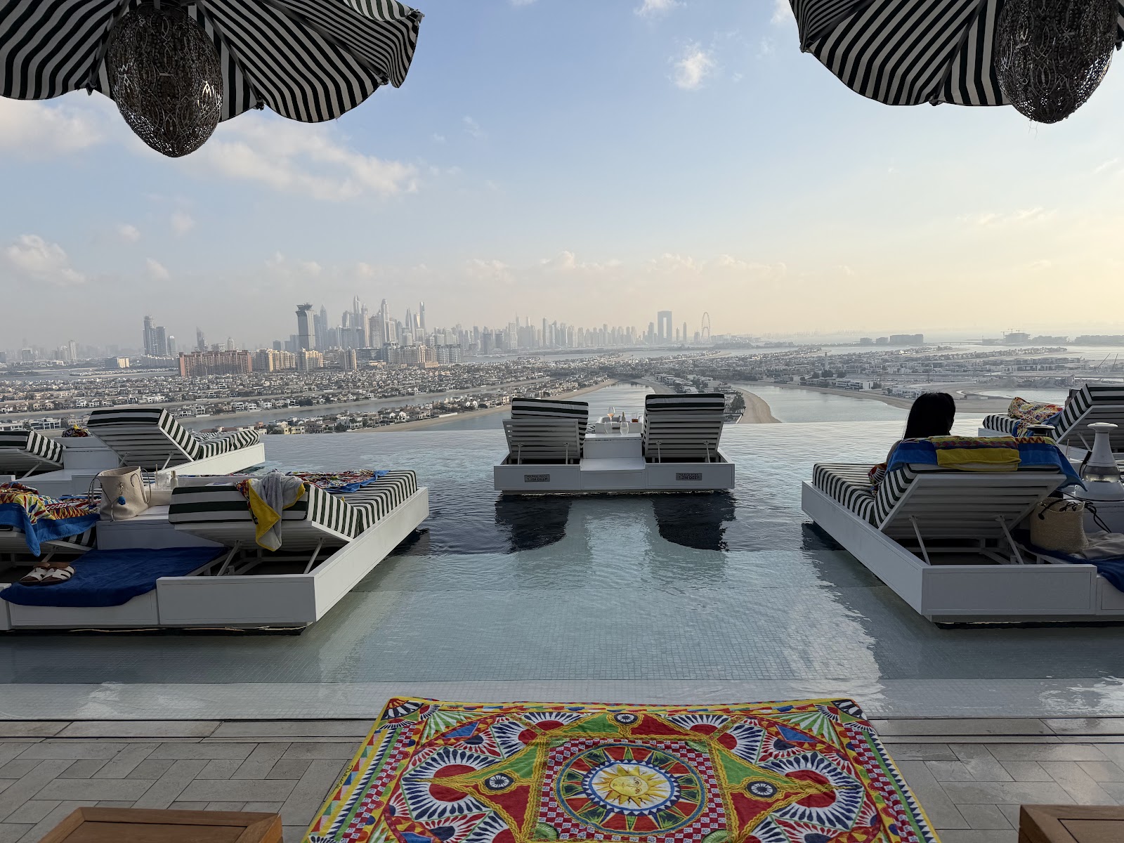 Cloud 22 world's highest infinity pool Atlantis Royal 101st floor with Dubai skyline panorama